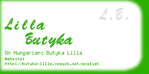 lilla butyka business card